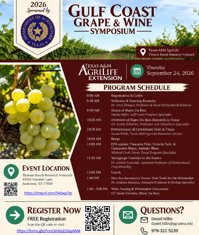 2026 Gulf Coast Grape and Wine Symposium